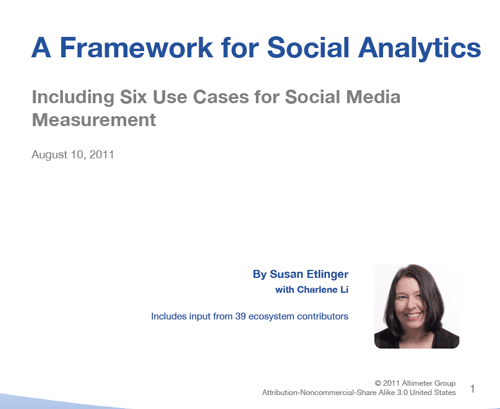 a Framework for Social Analytics